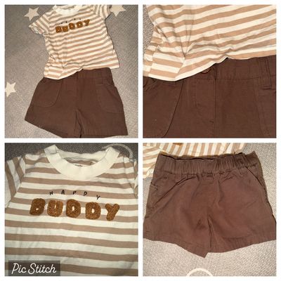 Carters Happy buddy short sleeve shirt and shorts 6 Months