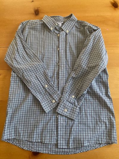 Hartstrings Plaid  Blue Top 10-12