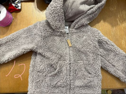 Carters Sherpa zip hoodie 12 Months