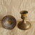 unknown 2 heavy brass candle stick holder