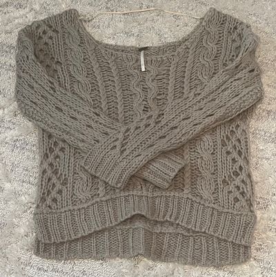 Free People open knit sweater Oatmeal color. Size XS. SFPF home Junior XS - 0