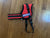 Black/Red Dog Leash Harness