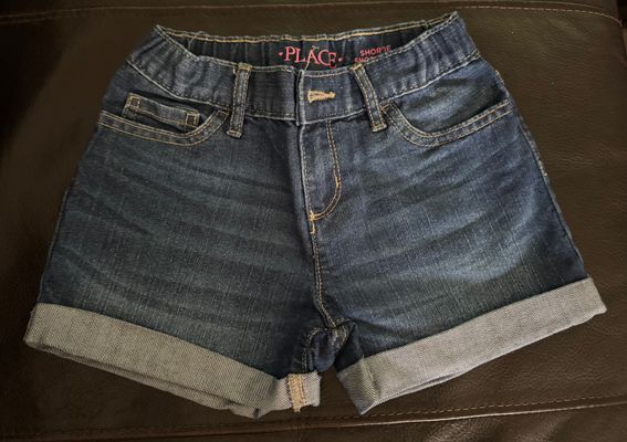 Childrens Place Shortie Short Denim Shorts 7-8