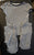 Old Navy Navy and white checkered pajama set with extra shorts 3 pieces 10-12