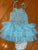 Posh peanut Blue tulle floral dress worn once for family photos 2T