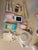 Fuji Instanx Camera case With Frame stickers and clips and twine to hang pictures up