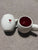 Magenta exclusive Set of 2 Large coffee mugs. Red interior