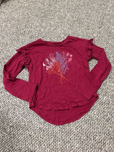 Lucky Maroon long sleeve shirt size 8/10 7-8