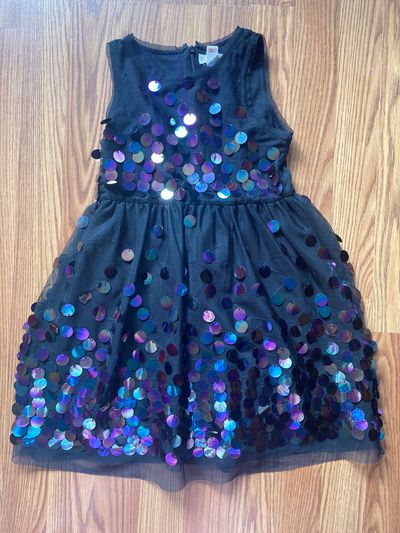 Cat and Jack Black Party Dress 6T/6