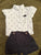Shein Short sleeve and short dress set with buttons for suspenders 18-24 Months