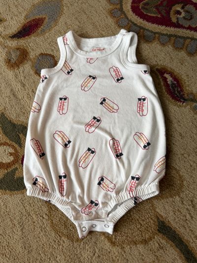 Cat and jack Hot dog romper 3-6 Months