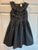 Gymboree Size 7 sleeveless black/silver sparkly party dress 7-8