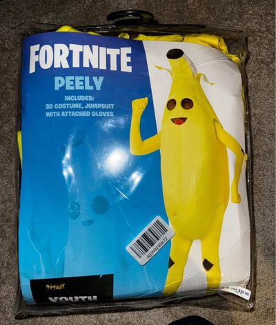 Fortnite Peely Halloween Costume High Demand every year. Fortnite Peely Costume. 14-16