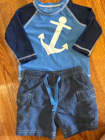 First impressions Two piece swim suit 12 Months