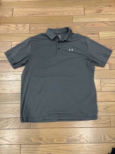 Under Armour grey stripe polo Short sleeves Men's - XL