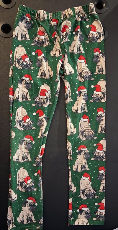 Sunshine swing Christmas pug pajama pants 7-8