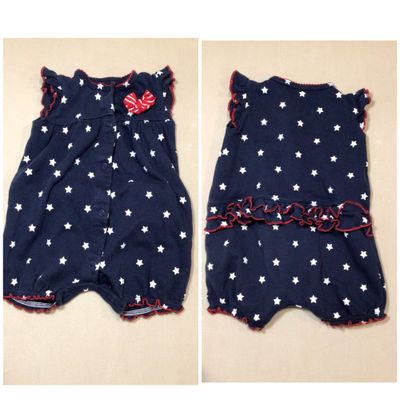 Carters 4th of July romper With ruffle butt 6 Months