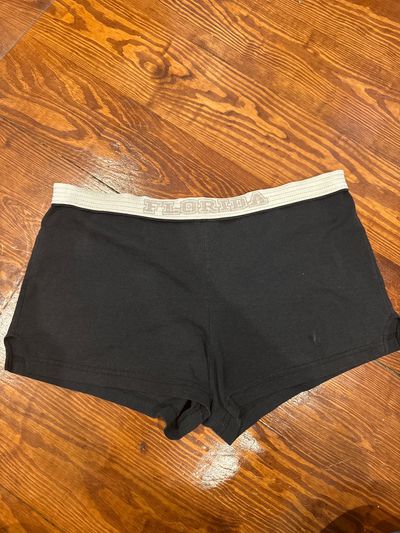 Unknown Black cotton shorts Florida on front south beach on rear Women's - L