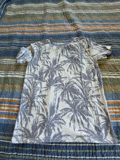 Childrens Place Gray Palm Tree Shirt 14-16
