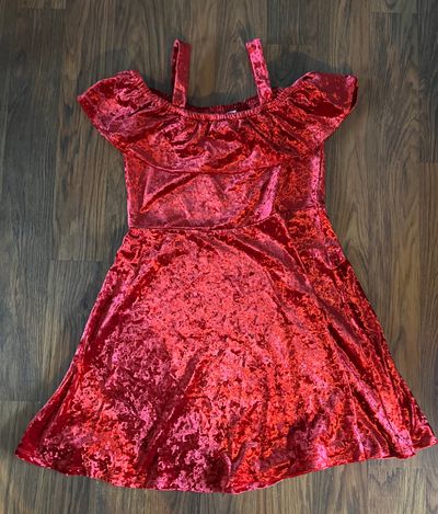 Sugar and jade Red velour dress 14-16