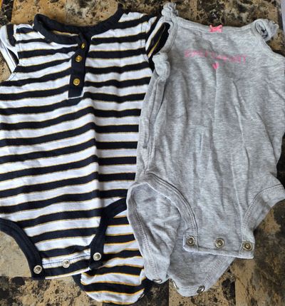 Lot of 2 short sleeved onesies  6 Months