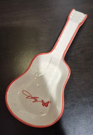Small Guitar Dish Dolly Parton New Signed Dolly