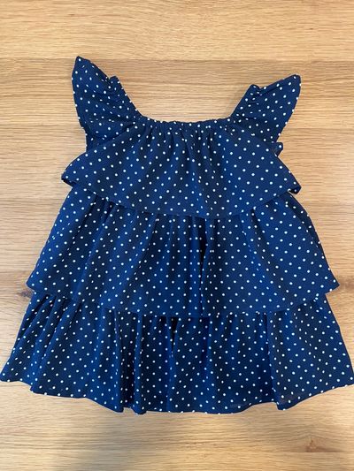 Janie and Jack navy polka dot dress  2T