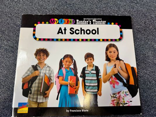 Benchmark education my first reader at school Educational activity and reading book