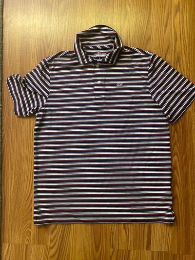 Vineyard Vines Stripe Polo Top size 16 14-16
