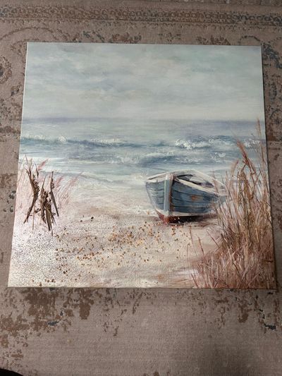 Unknown Textured beach scene- 24x24