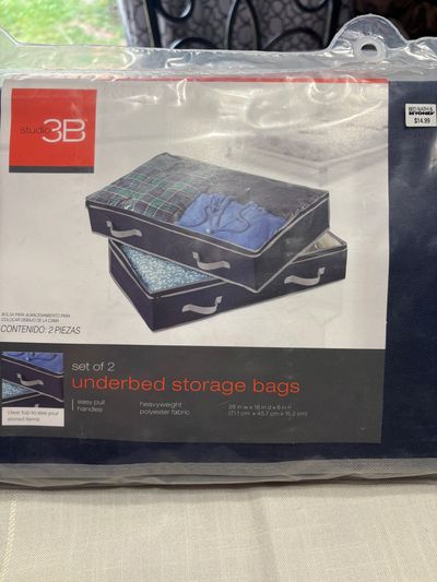 NEW set of 2 under bed storage bags 28x18x6