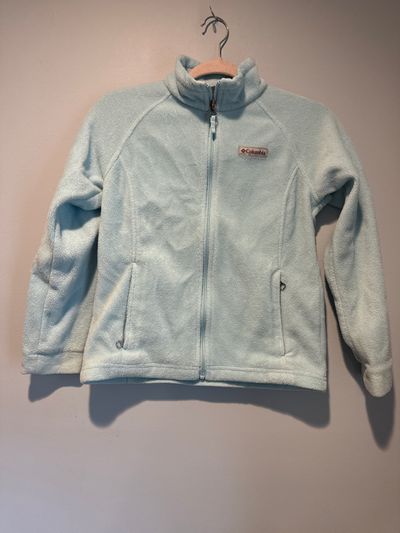 Columbia Light aqua fleece zip up 10-12