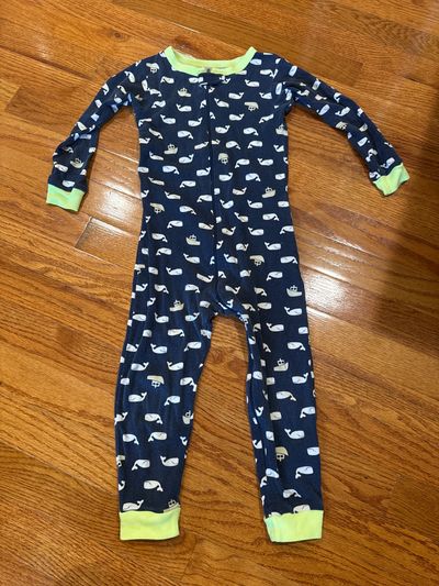 Carters Whale pj onesie 4T