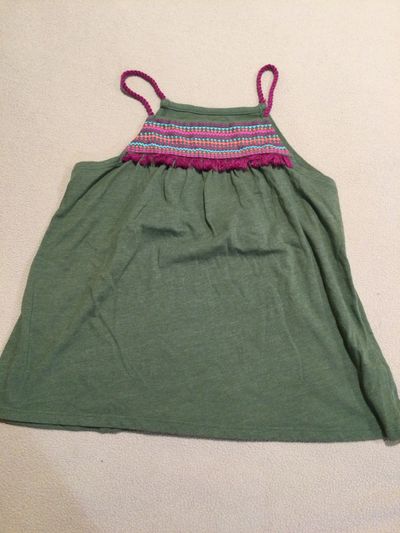 Childrens place Green with violet trim 7-8