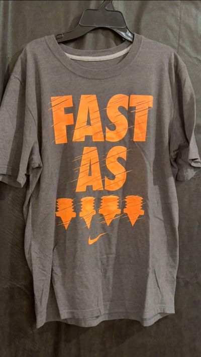 NIKE GREY W/ ORANGE WRITING Men's - M