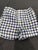 Plaid boys shorts White and navy 9 Months