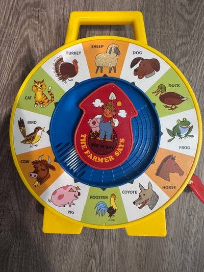 Fisher Price learning toy farmer says see n say vintage learning toy