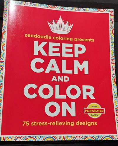 st martin NEW orig 12.99 keep calm color on adult coloring book
