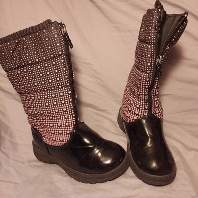 Totes Black and pink winter boots 13 (Lil' Kid)