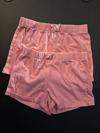 Childrens Place 2 pair of identical Pink shorts 7-8