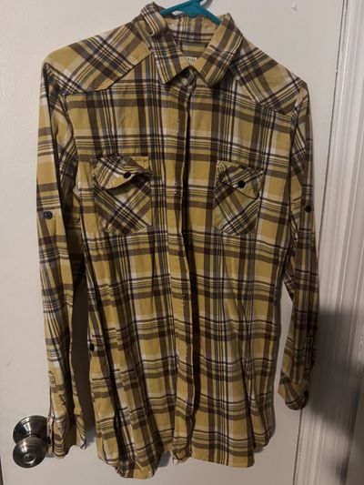Womens matchstick plaid bottom up Shirt Womens matchstick plaid bottom up Shirt Women's - M