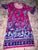 Lilly Pulitzer Hot pink and blue 3/4 sleeve flower dress Women's - XS