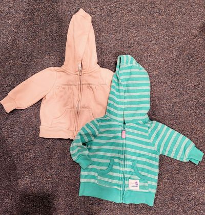 Carters Zipper hoodies 0-3 Months