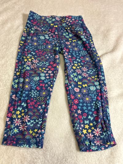 Koala kids Blue flower print leggings 12 Months
