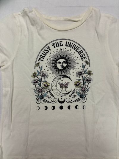 NEW. trust the universe too Cream color trust the universe top Junior S - 2