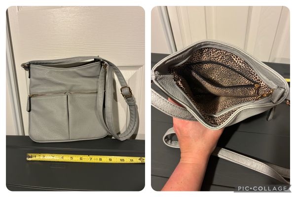 Unknown-like new Light grey, faux leather, ultra thin purse
