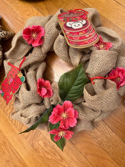 Unknown Lunar new year burlap wreath