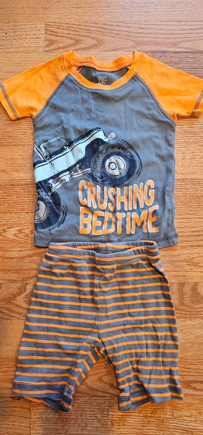 Just one you by carter's like new monster truck graphic summer PJ 24 Months