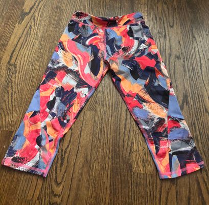 Adidas size medium colorful, Capri pants  10-12