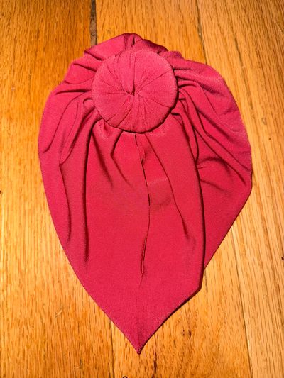 Bunny Knots Small size rusty red colored knotted baby hat Infant (0-2 yrs)
